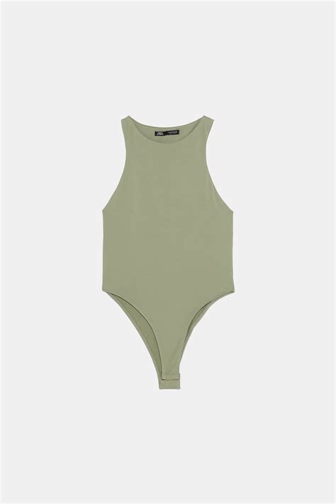 Halter Bodysuit Halter Tops Tops Woman Zara United States Zara