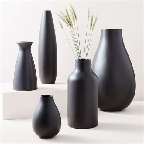 Pure Black Ceramic Vases Vase noir Idées de vase et Vases