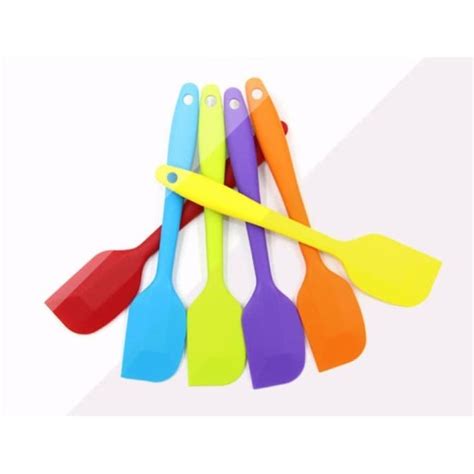 Jual Spatula Silikon Food Grade Sendok Kue Tahan Panas Warna Solid