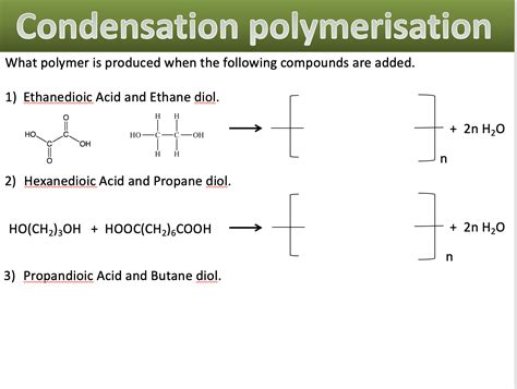 11. 2 Condensation polymerisation | Teaching Resources