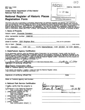 Fillable Online Pdfhost Focus Nps Bw NPS Form 10 900 Oct Pdfhost