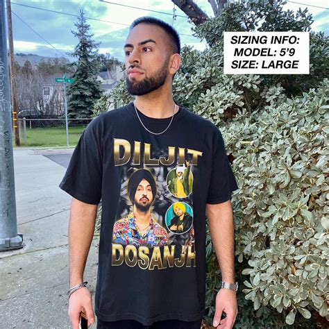 Diljit Dosanjh Vintage T Shirt Punjabi Singer Punjabi Etsy