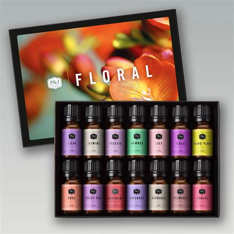 Floral Set of 14 Fragrance Oils 10ml