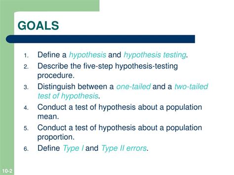 Ppt One Sample Tests Of Hypothesis Powerpoint Presentation Free