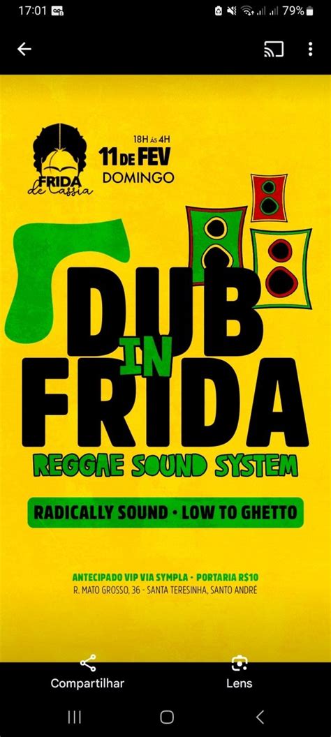 Dub in Frida Reggae Sound System em Santo André Sympla