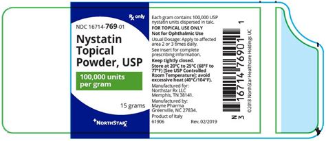 How Many Grams In Nystatin Powder