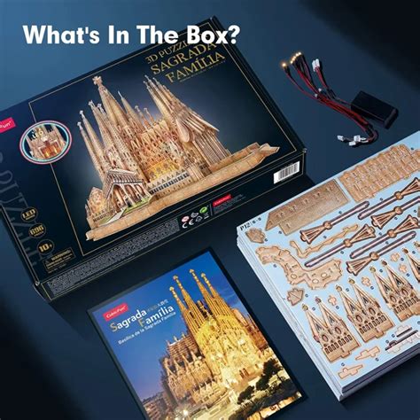 CUBICFUN Svítící 3D puzzle Sagrada Família 696 dílků Puzzle puzzle cz