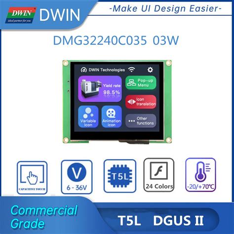 Dwin Inch Tft Lcd Display Hmi Monitor With Ips Touch Screen