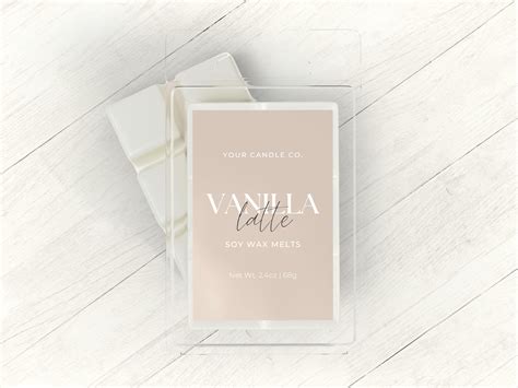 Wax Melt Label Template Editable In Canva Custom Wax Melt Etsy UK