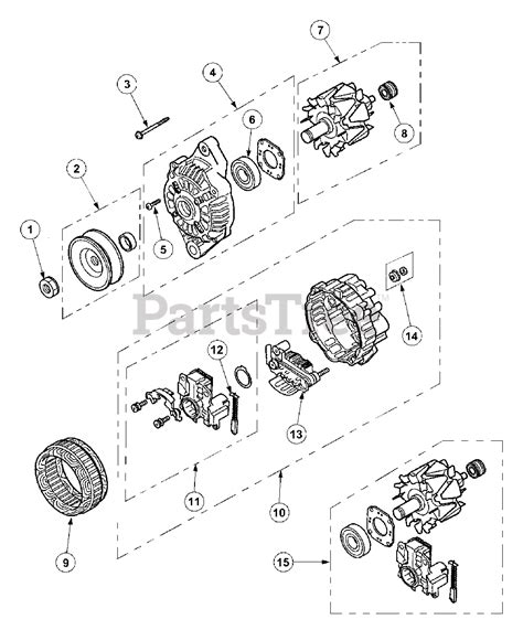 Cub Cadet 7532 54ah44g 710 Cub Cadet Compact Tractor Alternator Parts Lookup With Diagrams