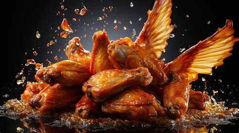 Premium AI Image | chicken wings billboard hot wings roasted chicken wings chicken wings roasted