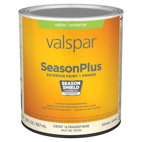 Valspar Seasonplus Satin Exterior Tintable Paint 1 Quart In The Exterior Paint Department At