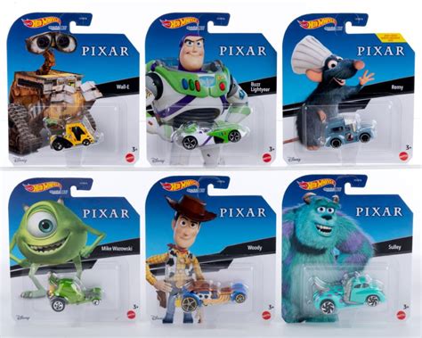 Set of 6 Pixar Character Cars by Mattel Hot Wheels (2022) - ID ...