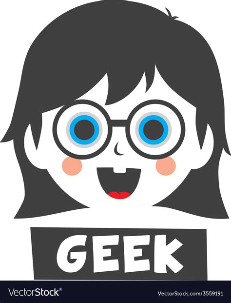 Young geek girl cartoon Royalty Free Vector Image