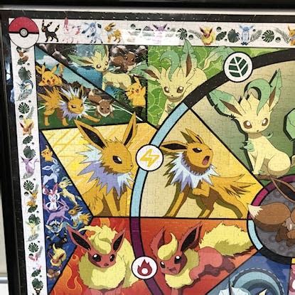 M37Auction Buffalo Games Pokemon Eevee S Stained Glass Framed