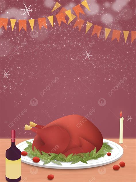 Cartoon Thanksgiving Roast Chicken Background Wallpaper Image For Free Download - Pngtree