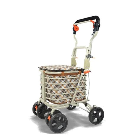 Qinaidi Shopping Trolley4 Wheel Trolley With Folding Seat Foldaway