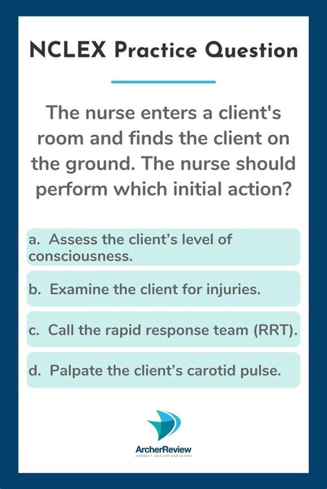 NCLEX Practice Question Archer Review Nclex Nclex Practice