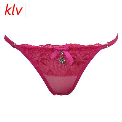 Klv 2017 New Sexy Lingerie G String Knickers Womens Underwear Open Crotch Thongs Panties Sexy