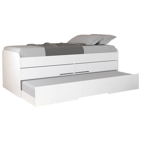 Cama Bibox De Solteiro Cama Auxiliar E 2 Gavetas Juliette Robel