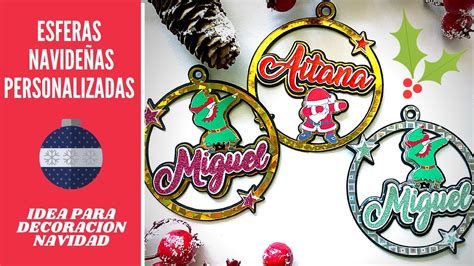 Diy Esferas Navide As Personalizadas Youtube