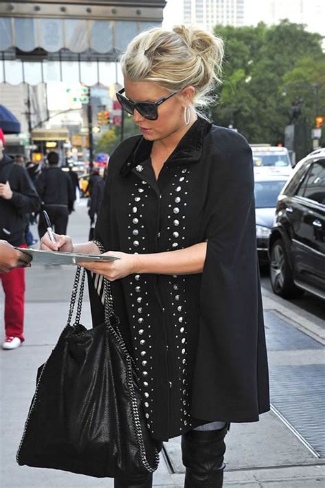 Jessica Simpson Stella McCartney Bag Falabella Bag Outfit 100 Winter