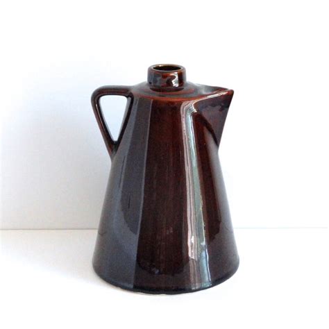 Vintage Leroux Liqueur Jug Brown Glazed Stoneware C1950s Etsy