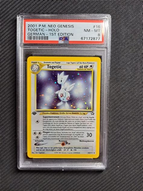 The Pok Mon Company Graded Card Togetic Holo German Neo Catawiki