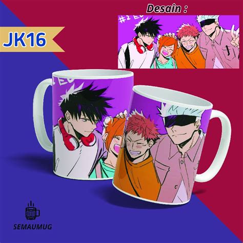 Jual Mug Jujutsu Kaisen Gojo Satoru Sukuna Itadori Kado Anime Gelas