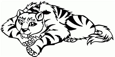 Printable Saber Tooth Tiger Coloring Pages Clip Art Library