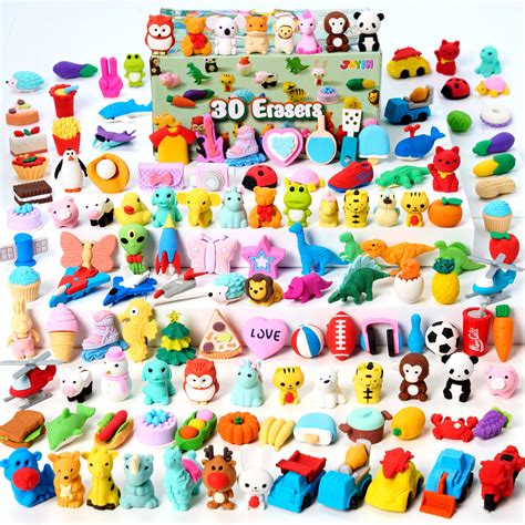 200 pieces cartoon cute animal pencil erasers 7