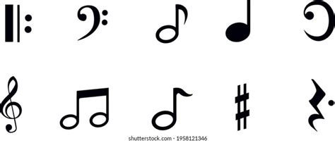 Music Notes Black White Hand Drawn Stock Illustration 2216888163 ...