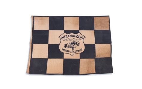 Vintage Indianapolis 500 Motor Speedway Commemorative Flag Gooding And Company