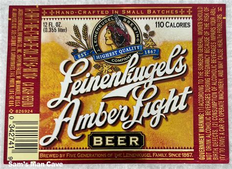 Leinenkugels Amber Light Beer Label