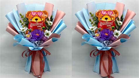 DIY Cara Membuat Buket Coklat SilverQueen Chunky Bear Edisi Valentine