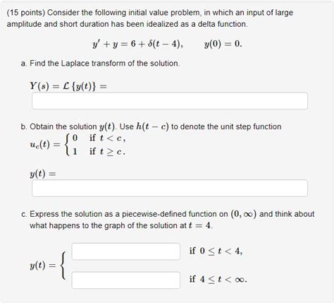 Solved Points Consider The Following Initial Value Chegg