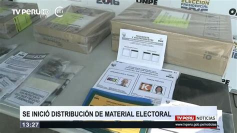 Onpe Traslada Material Electoral Al Interior Del País Tvperú