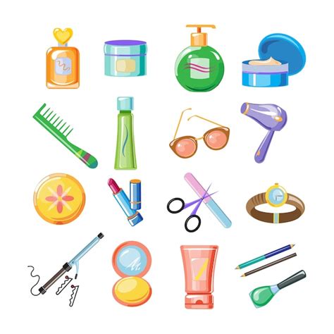 Kosmetik Icons Set Premium Vektor