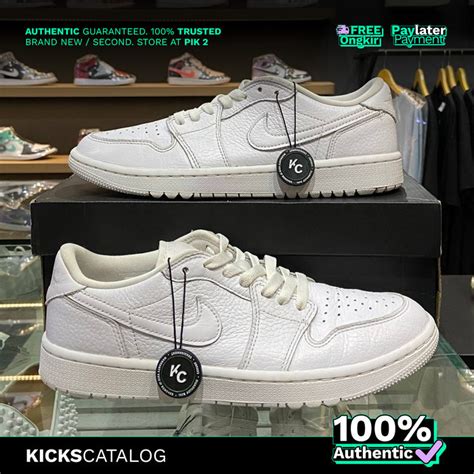 Jual Air Jordan 1 Low Golf Triple White 100 Authentic AJ 876