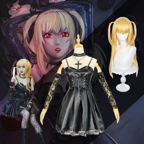 Anime Death Note Misa Amane Cosplay Costume Imitation Leather Sexy Tube