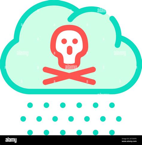 Acid Rain Color Icon Vector Symbol Illustration Stock Vector Image