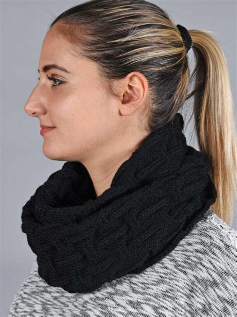 Ensemble Snood Bonnet Nora Made In Ue Noir Kiabi