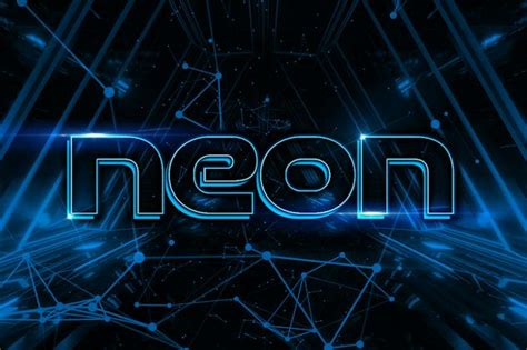 Neon Text Effect - Design Template Place