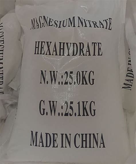 Cina Magnesium Nitrat Hexahydrate Crystalline Pupuk Produsen Pemasok