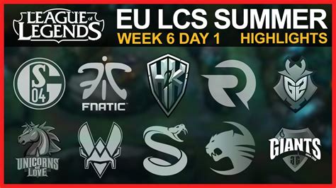 EU LCS Highlights FNC Vs VIT OG Vs UOL ROC Vs SPY G2 Vs GIA S04