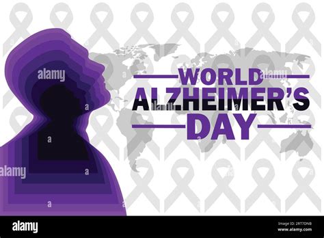 World Alzheimers Day Vector Illustration Holiday Concept Template