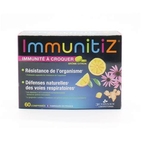 Immunitiz Immunité à Croquer Arôme Citron 60 comprimés