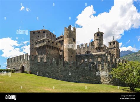 Fenis Castle is one of the most beautiful medieval castles in Italy. It ...