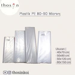 Jual Plastik PE Packing Bungkus Ikan Koi Hidup Tebal 80 90 Mikron All