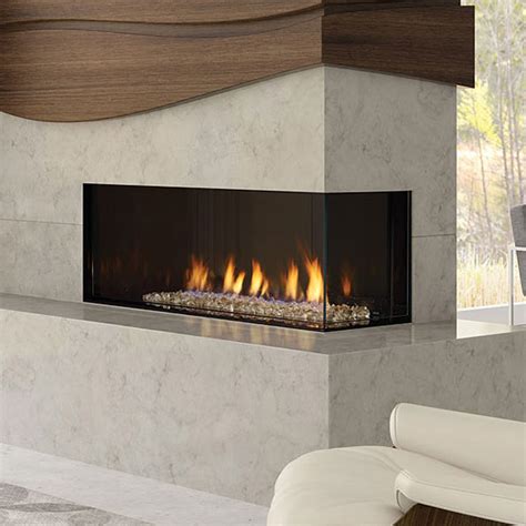 LINEAFIRE UK Gas Fire Corner Right 120 Double Burner